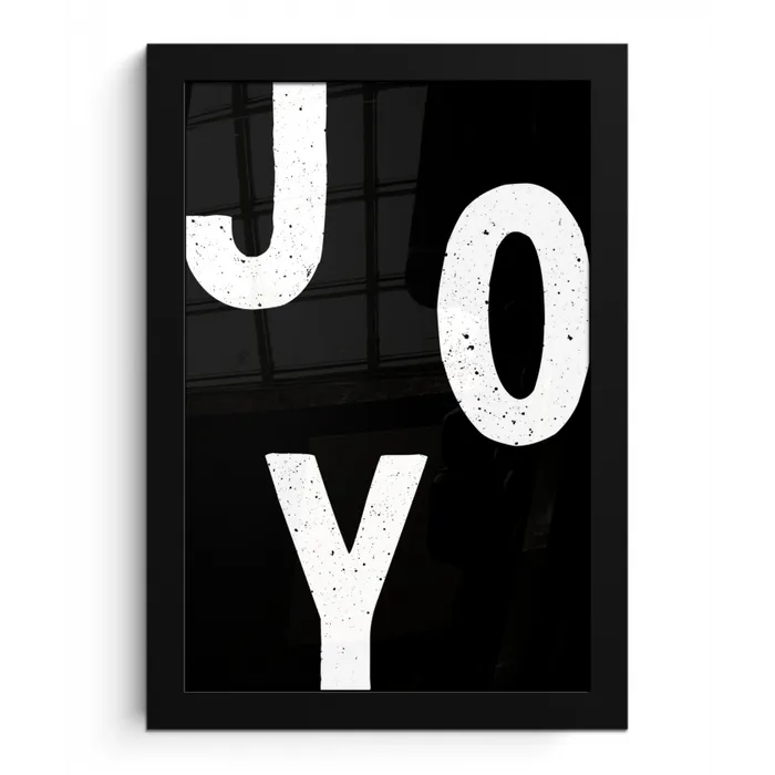 Kerstmis - Quotes - Joy - Zwart - Feest fotolijst zwart zonder passe partout klein -3d