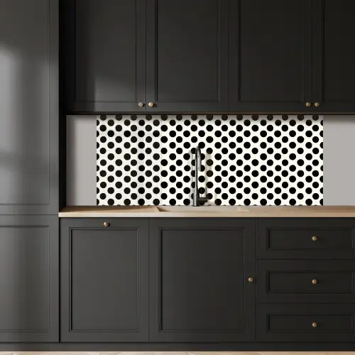 Klassiek - Stippen - Zwart keuken achterwand 2 middel 871 -sfeer1