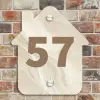 Beige - Marmer - Traditioneel Naambord Huisje klein -sfeer6