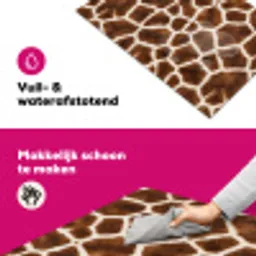 Giraf - Vacht - Klassiek - Bruin Inductie beschermer vinyl 3mm klein -wsfeer6_website