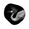 Kraanvogel - Zwart - Wit - Vogel - Dieren Wandcirkel Organisch Forex 3mm klein -3d