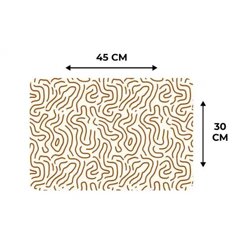 Minimalistisch - Patroon - Terracotta Placemat vinyl groot 368 -specs