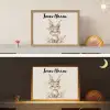 Haas - Dier - Bohemian - Pastel kleuren Light Box met batterij (Wandlamp kind) middel -sfeer3_kind