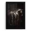 Krachtig - Paard - Donker fotolijst zwart zonder passe partout klein -3d