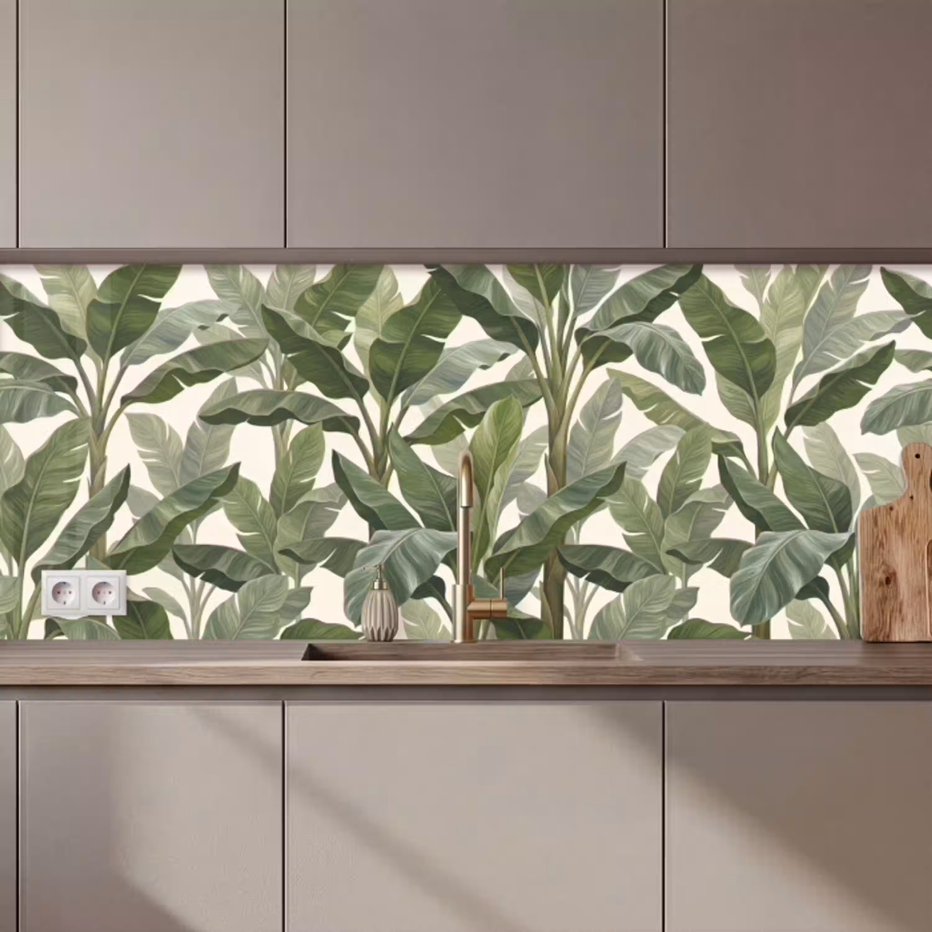 Planten - Bladeren - Tropisch - Groen keuken achterwand 2 middel zz_3dshopping