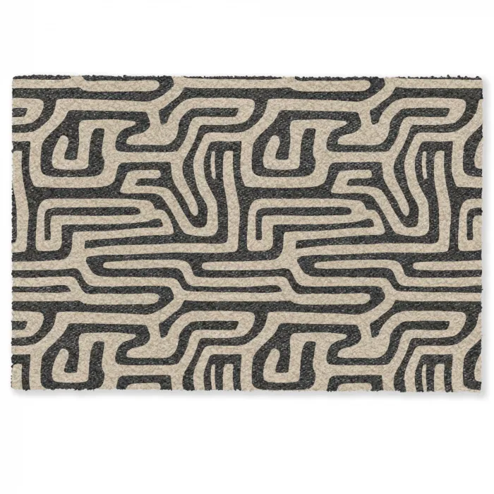 Grafisch - Lijnen - Zwart Deurmat klein 898 -zkaufland3d