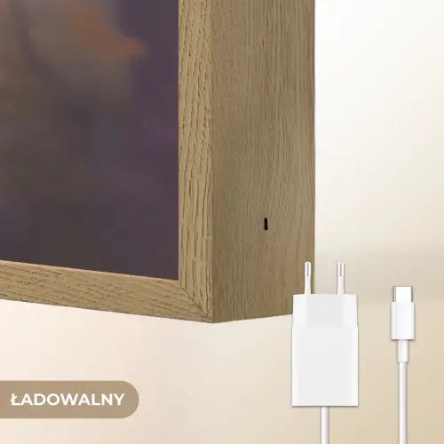 Paard - Natuur - Dieren - Bloemen - Paars Light Box met batterij (Wandlamp kind) middel -USP_websiteoplaadbaarNL