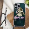 Vrouw - Roos - Quote Hoesje iPhone 16 Pro Max met koord klein -sfeer4