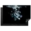 Blauwe bessen - Fruit - bes - Stilleven - Water - Zwart Inductie beschermer vinyl 3mm klein -3d