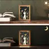 Moeder - Kind - Kleurrijk - Bloemen Light Box met kabel (Tafellamp) klein -sfeer3