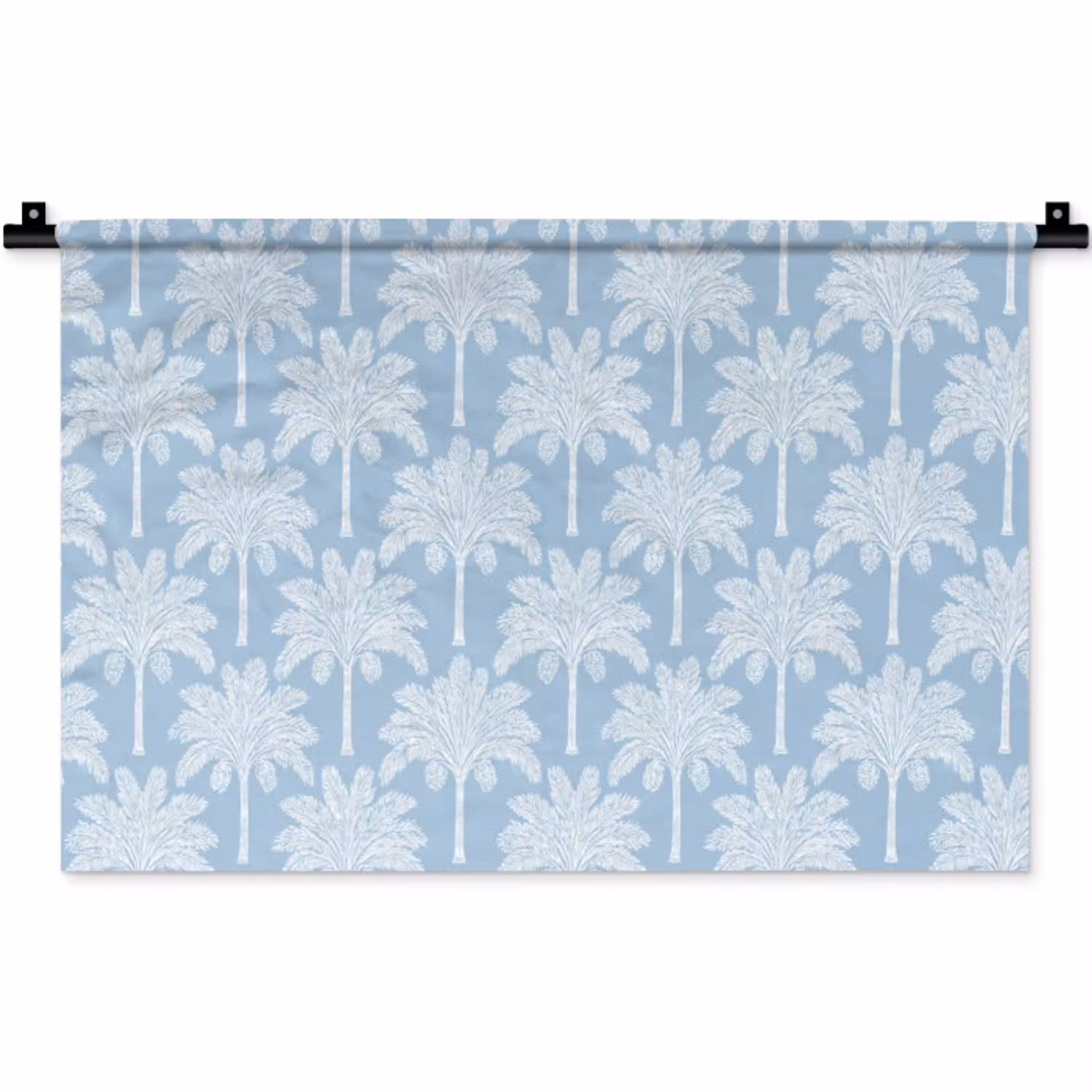 Palmboom - Modern - Blauw Wandkleed katoen klein 269 -zz3d
