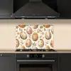Paaseieren - Bruin - Bloemen keuken achterwand spatscherm klein -sfeer1