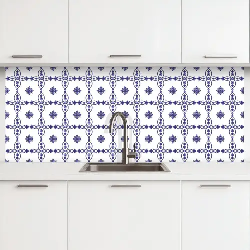 Portugal - Patronen - Blauw keuken achterwand 2 middel 871 -3d