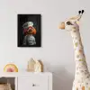 Bruin - Kok - Hondje fotolijst zwart zonder passe partout klein -usfeer4_kinderkamer