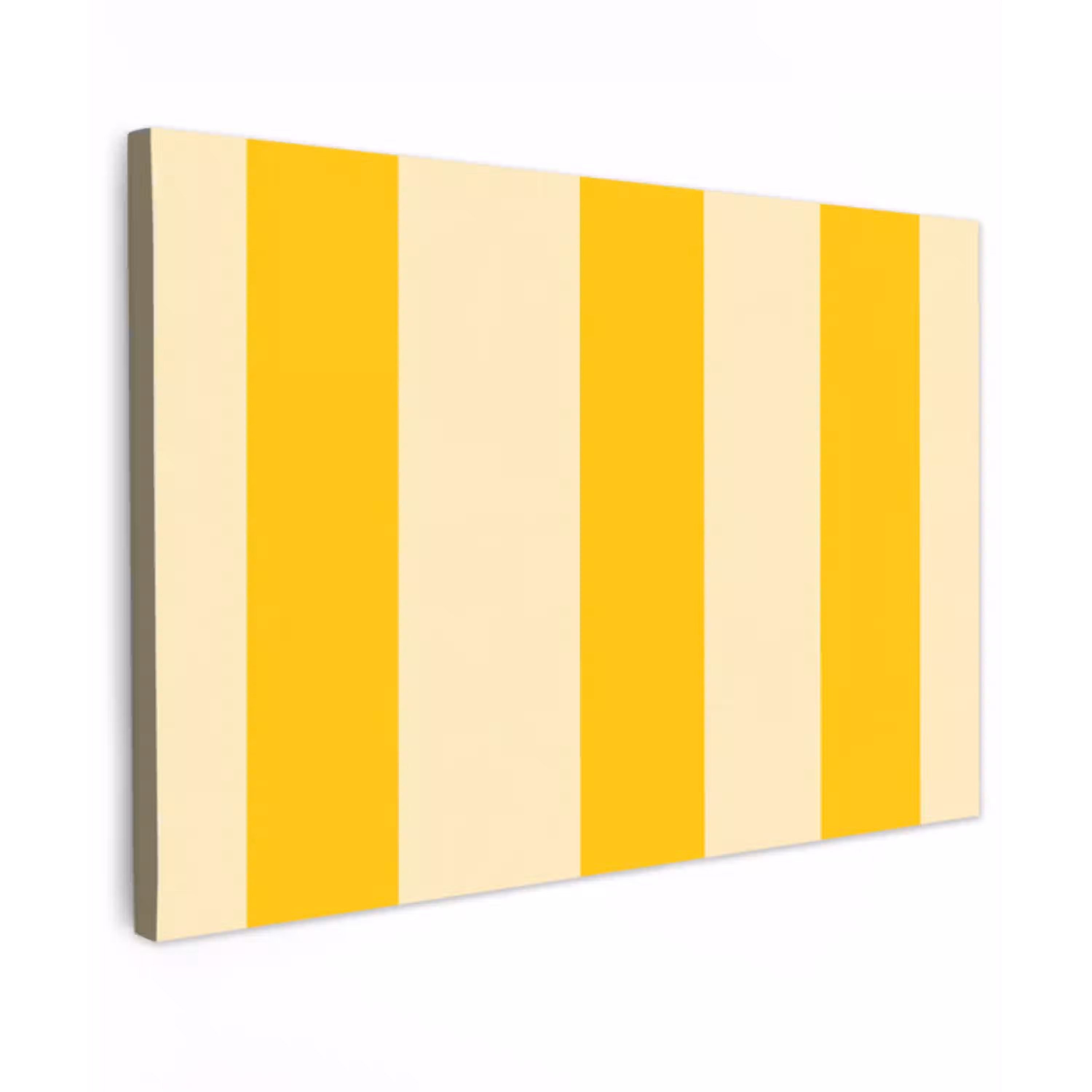 Strepen - Klassiek - Geel Tuinposter op houten frame 2 cm dik klein 845 -3d