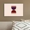 Zandloper - Symmetrisch - Rood - Paars canvas 2cm klein -sfeer3