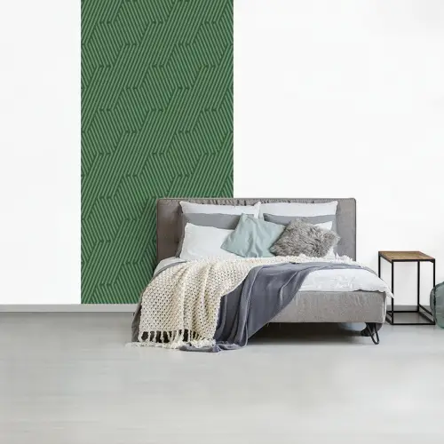 Groen - Strepen - Patroon fotobehang vinyl groot 64 -slaapkamer