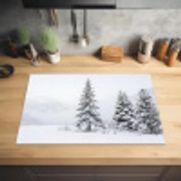 Fijnsparren - Sneeuw - Winter - Landschap - Stilte Inductie beschermer vinyl 3mm klein -sfeer5