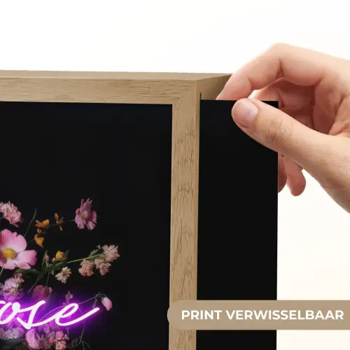 Neon - Vaas - Bloemen Light Box met batterij (Wandlamp) middel -USP_websiteprintNL