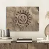Gezichtje - Zon - Zand - Getekend PET vilt klein -sfeer1