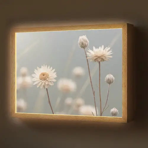 Strobloemen - Wit - Daglicht Light Box met batterij (Wandlamp) middel -z3d_website