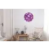 Paars - Uien - Close up Wandcirkel aluminium klein -woonkamer