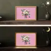 Bloemen - Quote - Kaartje - Kleurrijk Light Box met kabel (Tafellamp) klein -sfeer3