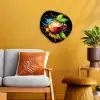 Koffie - Graffiti - Drinken - Abstract Wandcirkel Organisch Forex 3mm klein -sfeer4