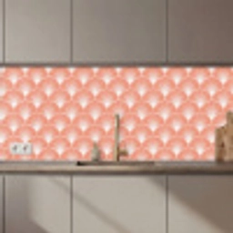 Waaier - Motief - Zalmroze keuken achterwand 2 middel 871 zz_3dshopping