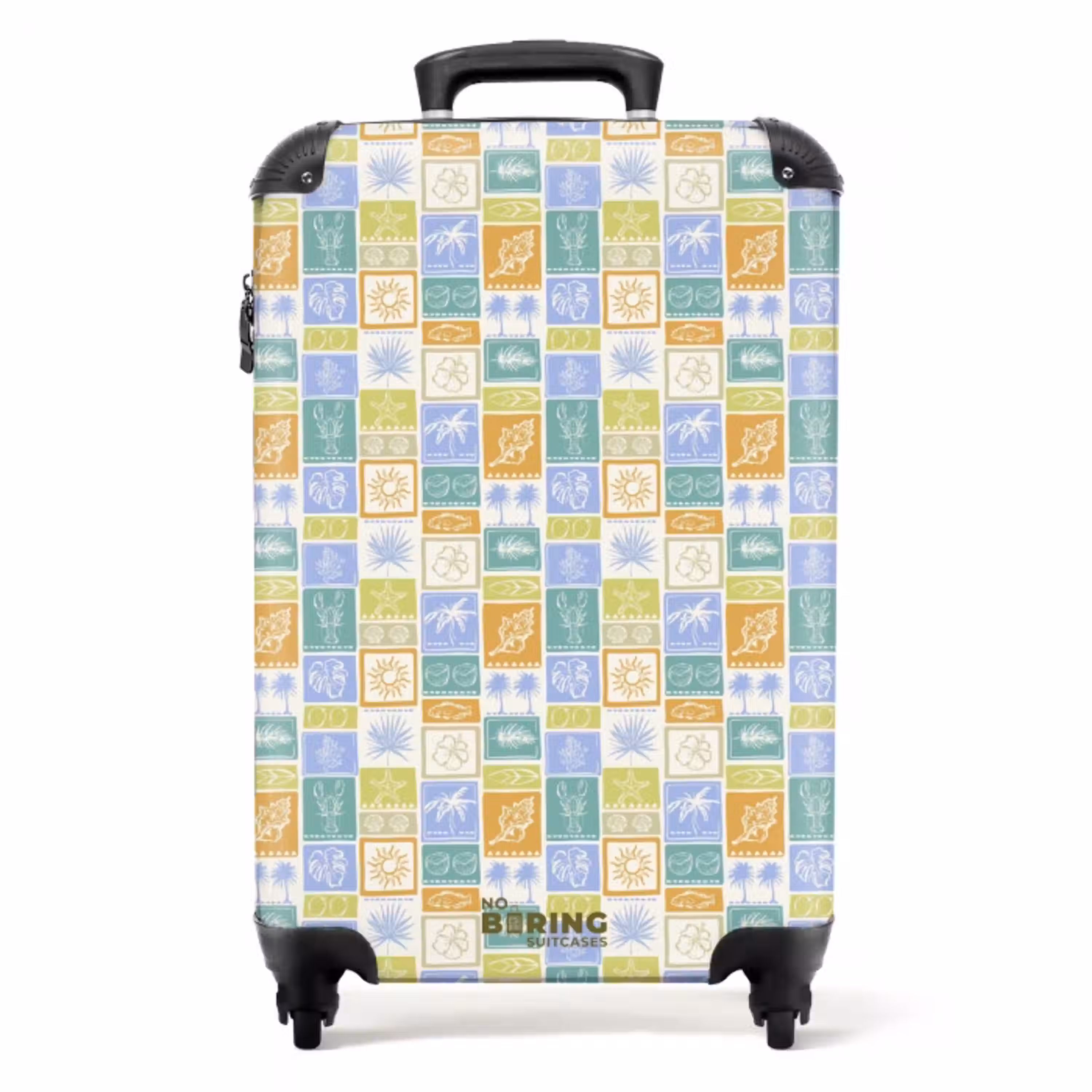 Vrolijke zomer illustraties NBS - Handbagage koffer - Volwassenen Unisex middel -productfoto_recht
