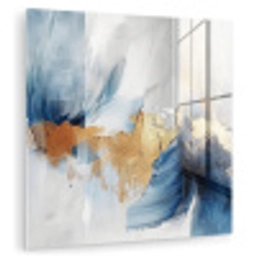 Goud - Blauw - Watercolor - Kunst - Modern plexiglas 5mm klein -zzzproduct_nieuw