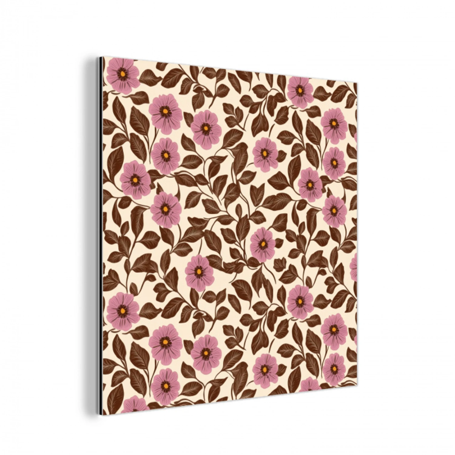 Bloemen - Bladeren - Kleurrijk aluminium wit klein 46 -3d