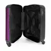 Dieppaars slangenhuid met symmetrische schubstructuur NBS - Handbagage koffer - Volwassenen Unisex middel -binnenkant