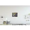 Tijger - Verfspatten - Goud textielposter latten blank klein -kinderkamer