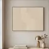 Parallelle lijnen - Lichte textuur - Beige Textielframe zwart klein -sfeer2