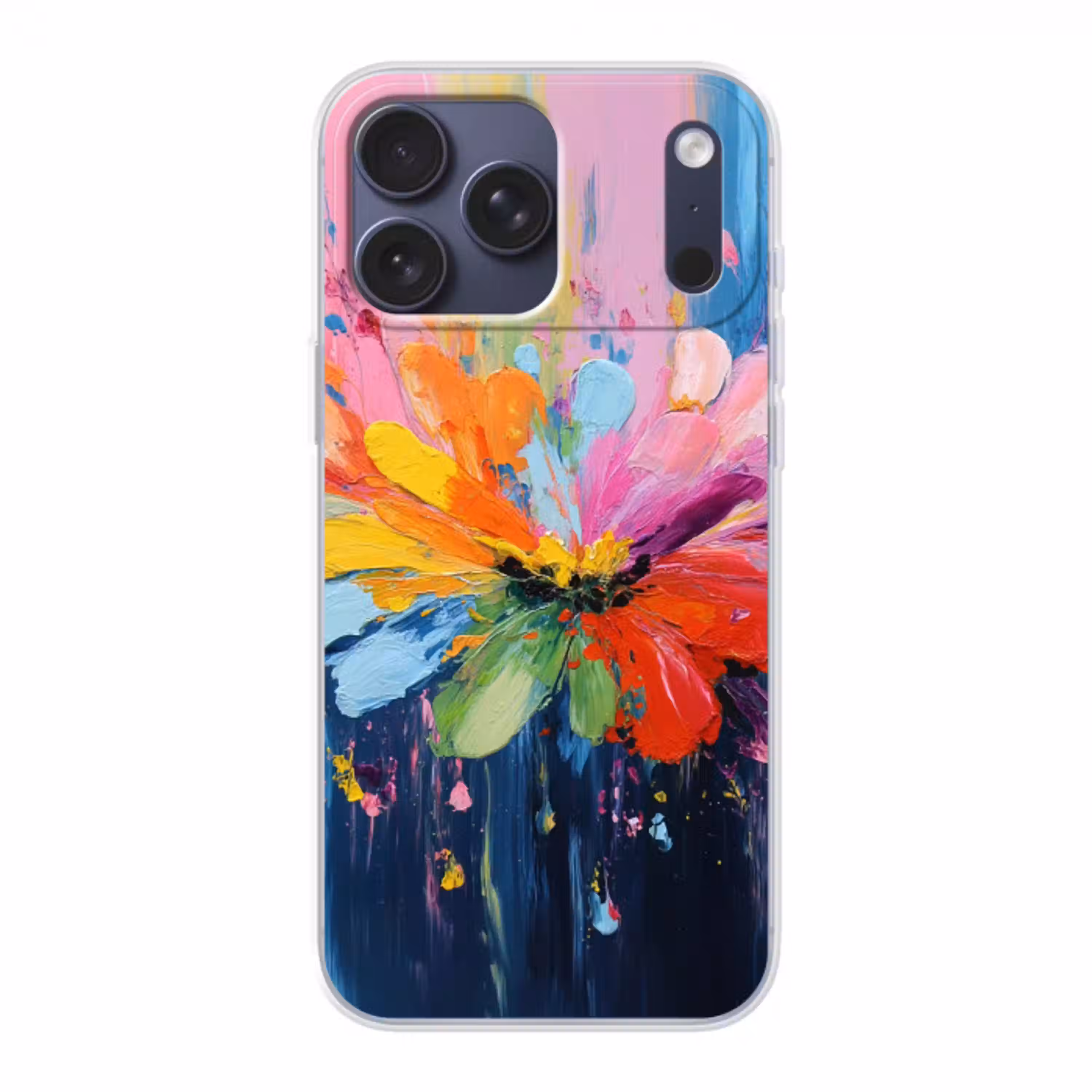 Kleuruitbarsting - Expressieve sfeer - Bloem Telefoonhoesje iPhone 17 Pro Max klein -3d