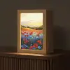 Klaproos - Bloemenveld - Kleurrijk Light Box met kabel (Tafellamp) klein -z3d_website