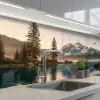 Bergen - Water - Bomen keuken achterwand 2 middel -3d_schuin