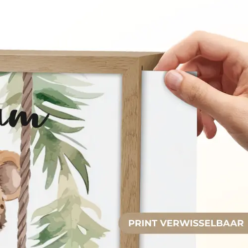Luipaard - Dier - Kinderen - Jungle Light Box met batterij (Wandlamp kind) middel -USP_websiteprintNL