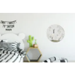 Minimalistisch - Kraanvogels - Blauw Wandcirkel aluminium klein -kinderkamer