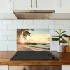 Strand - Palmbomen - Oceaan - Zonsondergang keuken achterwand spatscherm klein -sfeer2