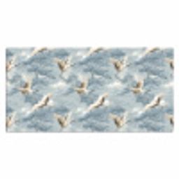 Wolken - Kraanvogels - Blauw Muismat XXL klein 681 -3d_leeg