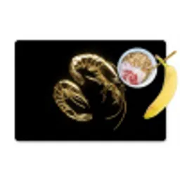 Garnalen - Zwart - Goud - Dieren Placemat vinyl groot -zzzproduct_Kitchenyeah-website