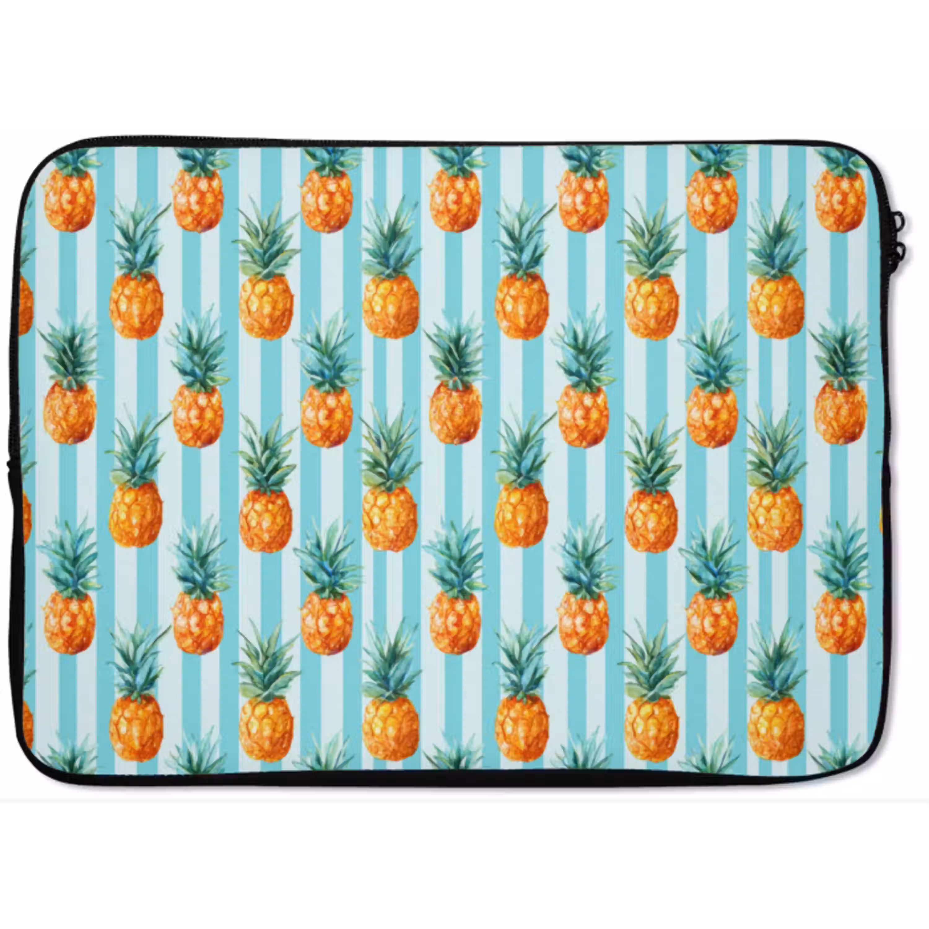 Ananas - Strepen - Groen laptophoes neopreen klein 279 -zkaufland3dotto