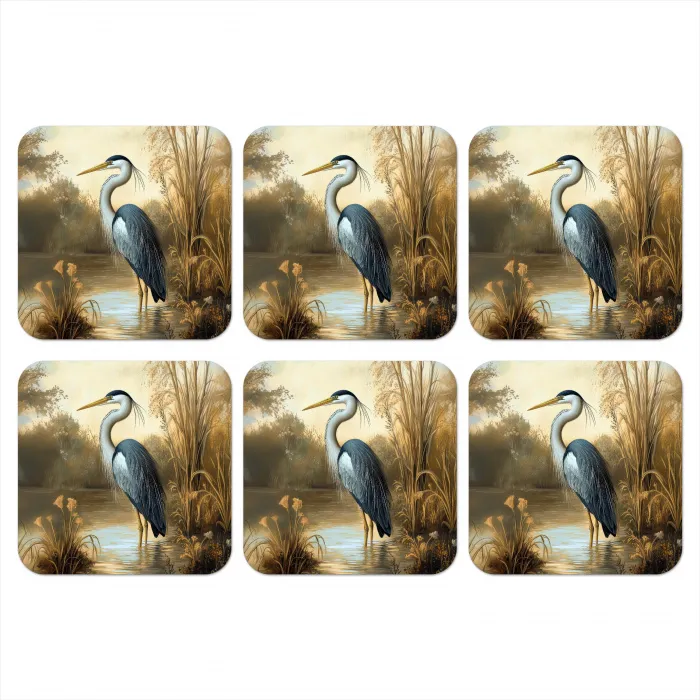 Reiger - Water - Planten onderzetter kurk middel -3d