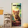 Schattig kitten in de natuur met de tekst “Deze kamer is van: jouw naam”. deurposter klein -sfeer4
