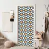 Klassiek - Geometrisch - Blauw deurposter klein 289 -sfeer6