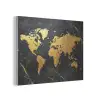 Wereldkaart - Goud - Marmer PET vilt klein -3d