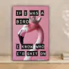 Flamingo - Roze - Vogel - Decoratie canvas 2cm klein -sfeer1
