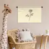 Illustratie - Zwart - Roos Wandkleed katoen klein -wsfeer5_kind
